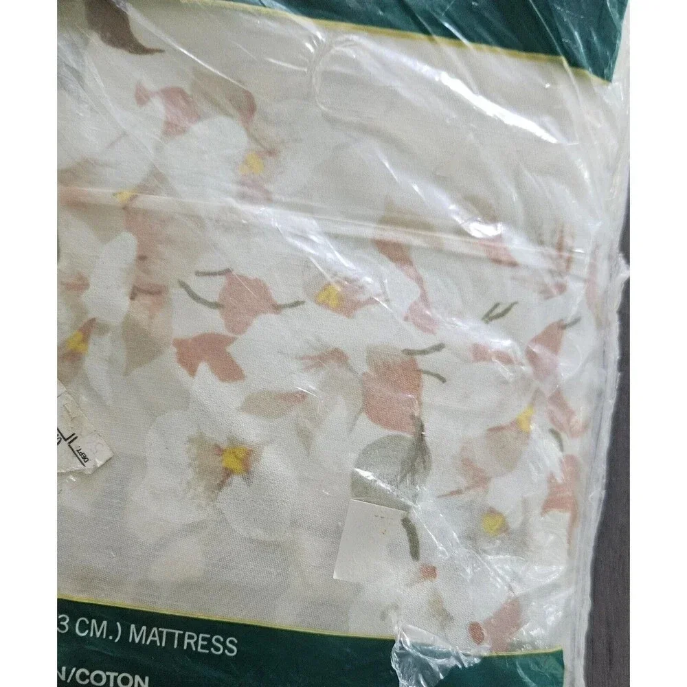 Vtg Springmaid No-Iron Tranquility Twin Fitted Sheet 39X76 Key Largo NOS Lot 2